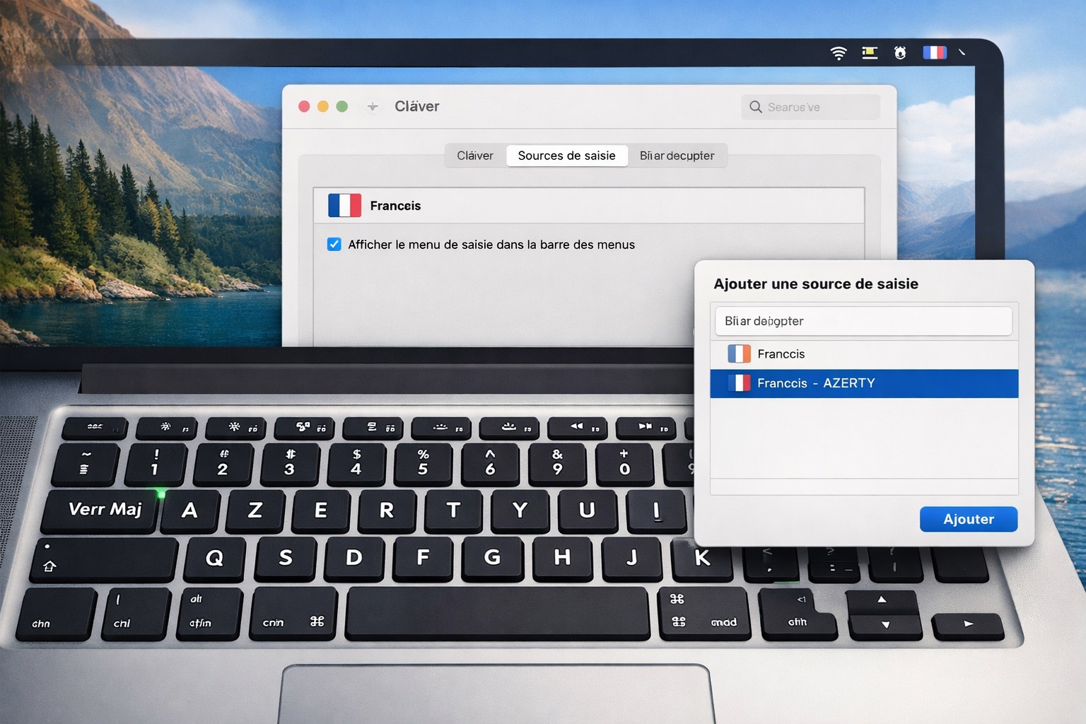Clavier Mac en configuration alphanumérique Clavier alphanumérique Mac et réglages de saisie